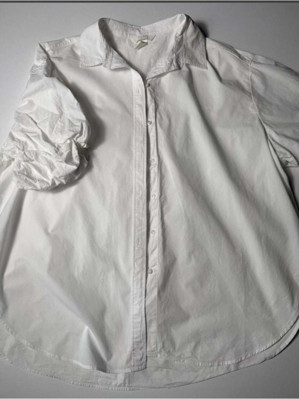 H&M Oversized Classic White Button-Up Shirt